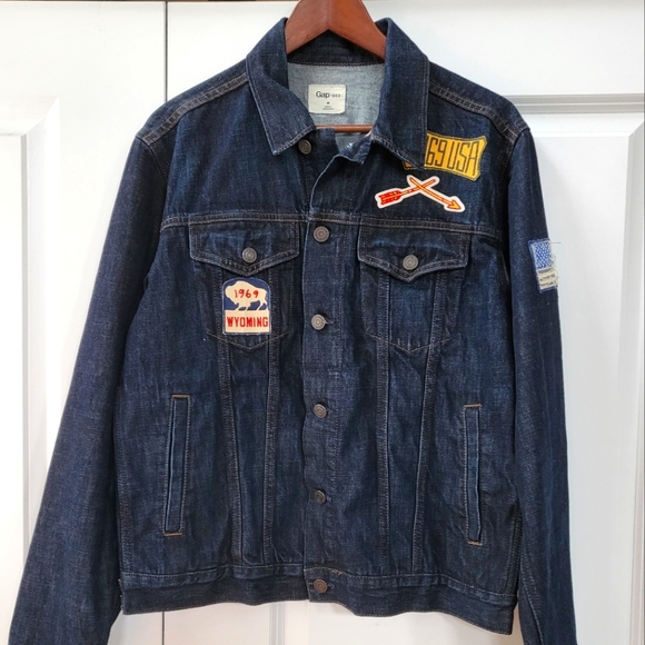 GAP Denim Jacket with Patches - Picture 1 of 6